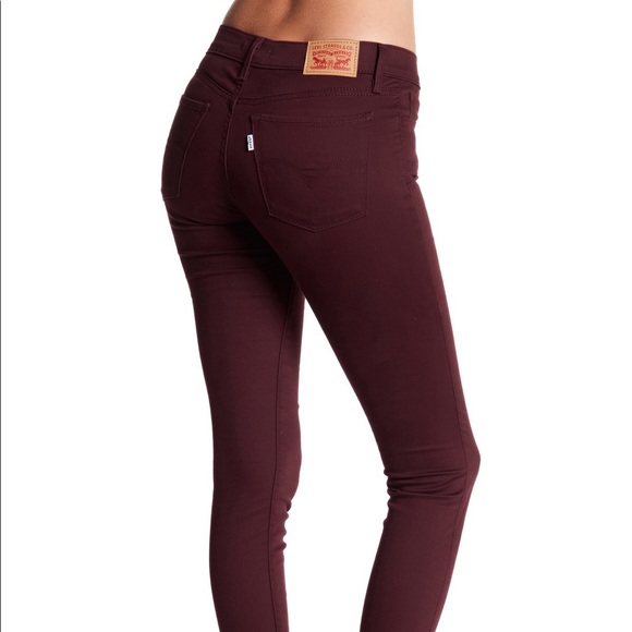 Levi’s Burgundy Super Skinny Jeans - Picture 4 of 5